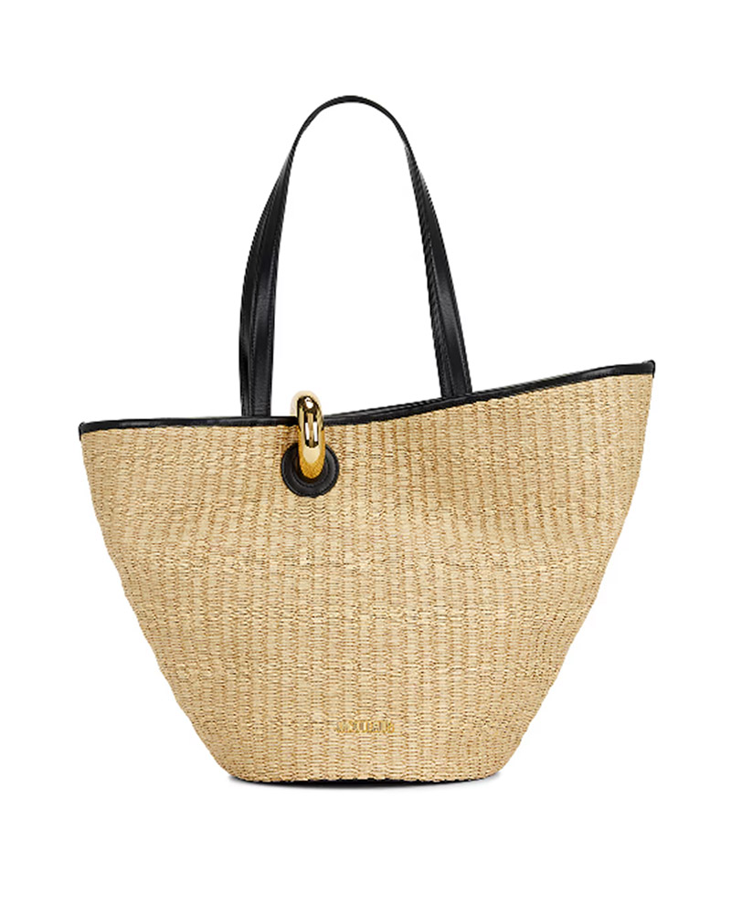 designer beach bag tote raffia jacquemus