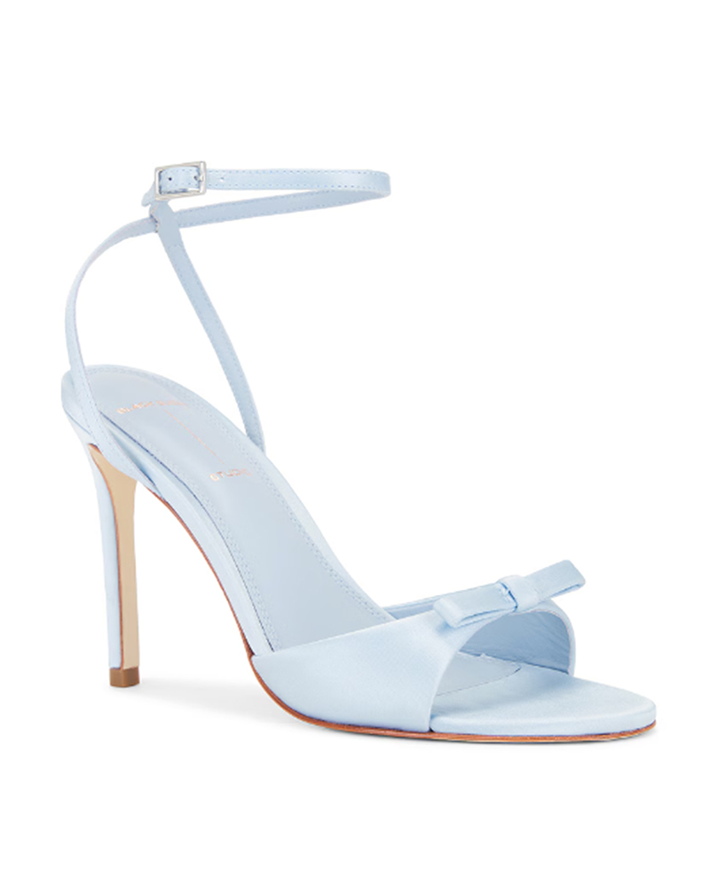 wedding guest shoes not white blue strappy heel sandals