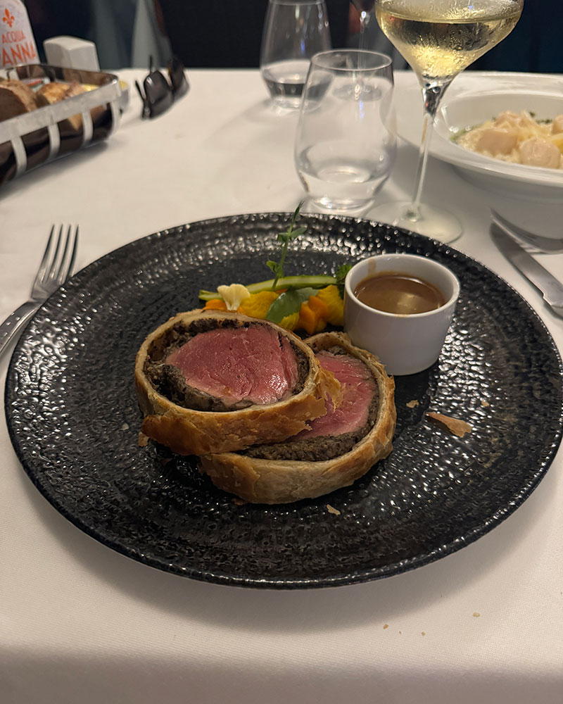 ocean 82 restaurant grand case saint martin beef wellington