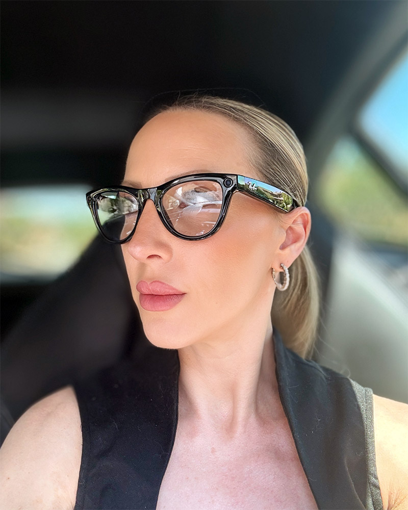 Ray-Ban meta smart glasses transition lenses in car