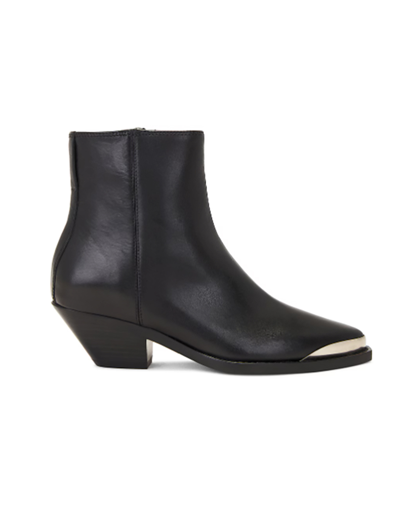 ankle boot trends 2025 black cowboy metal toe cap