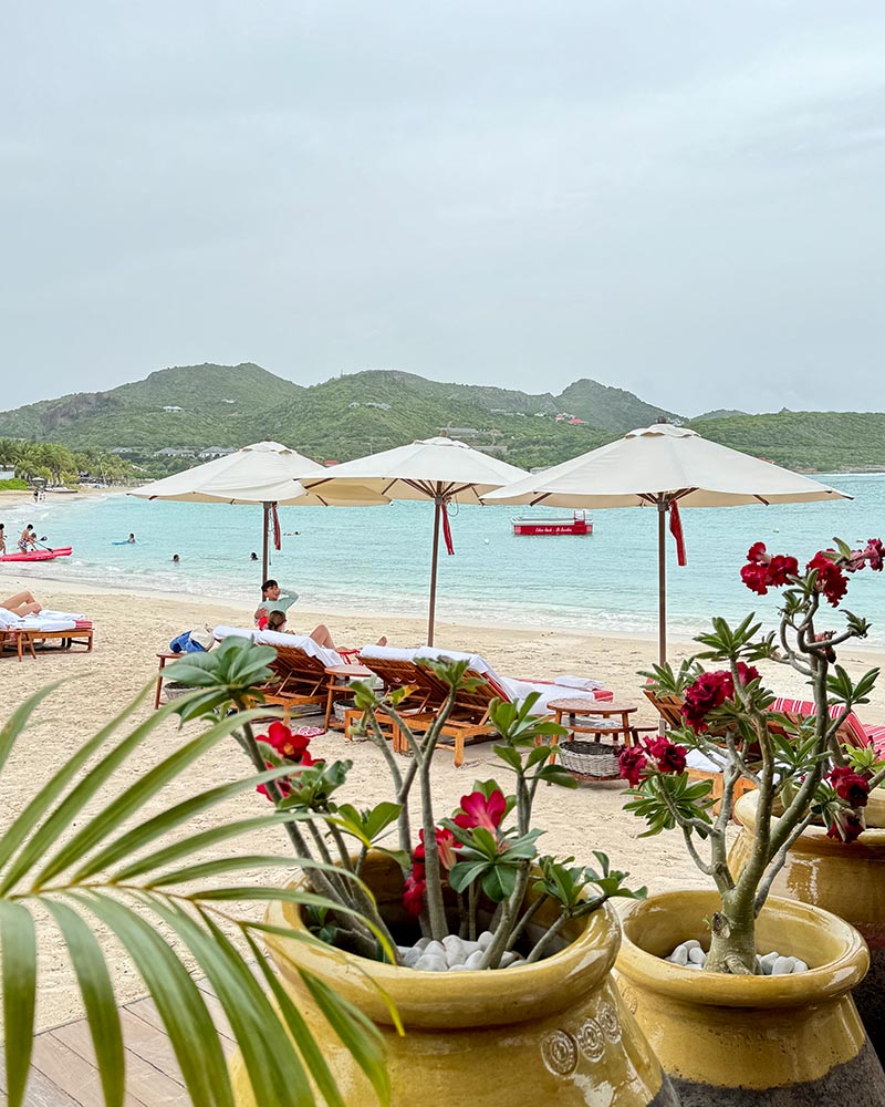 Eden Rock St Barths view Sand Bar restaurant