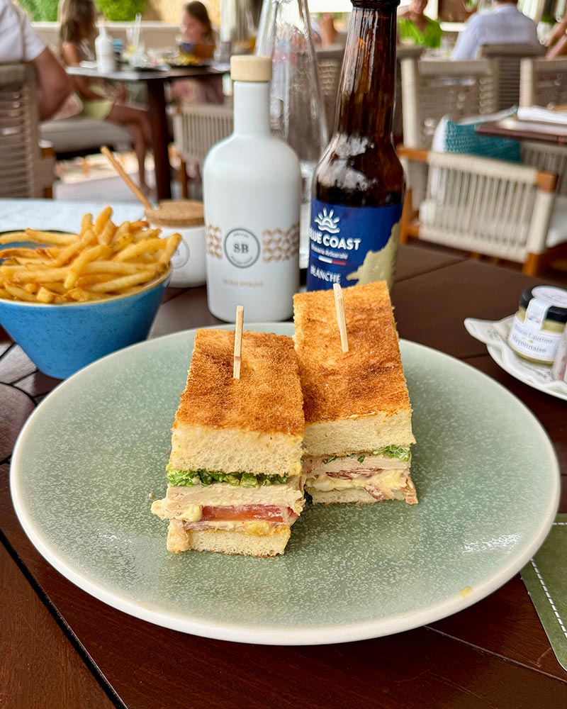 Eden Rock St Barths sand bar restaurant lunch