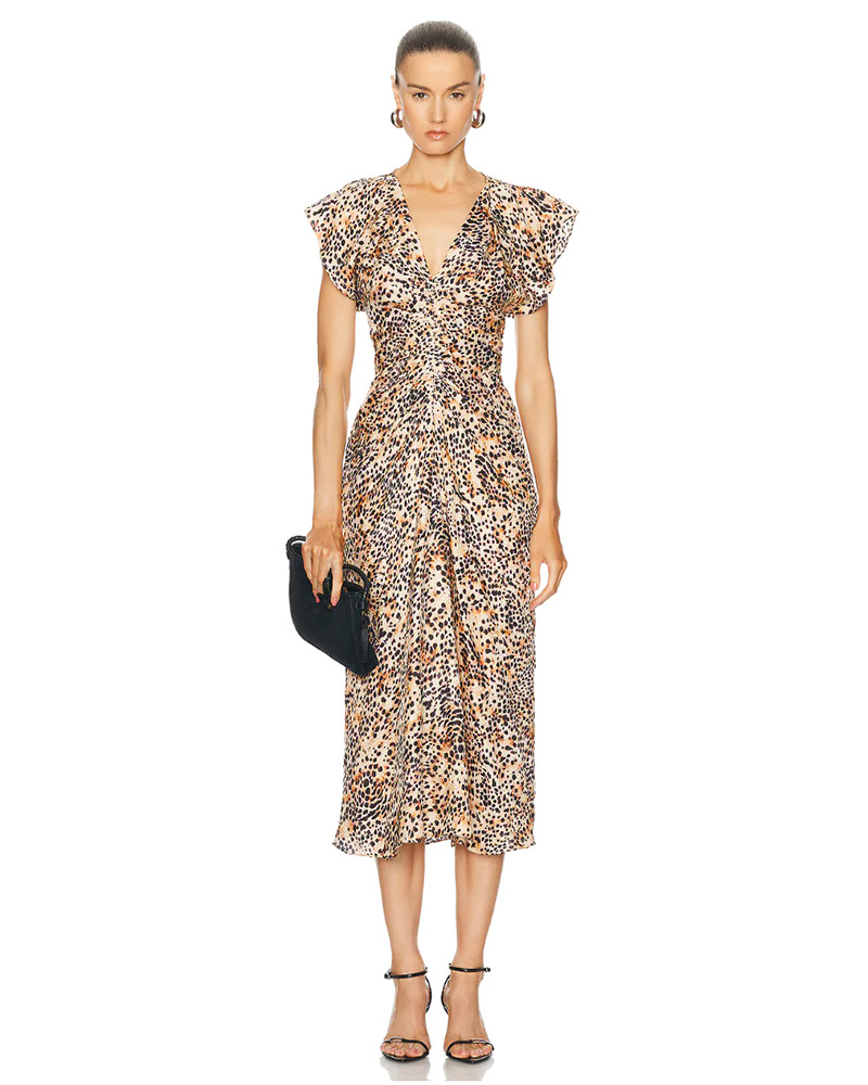 womens leopard print dress midi designer isabel marant