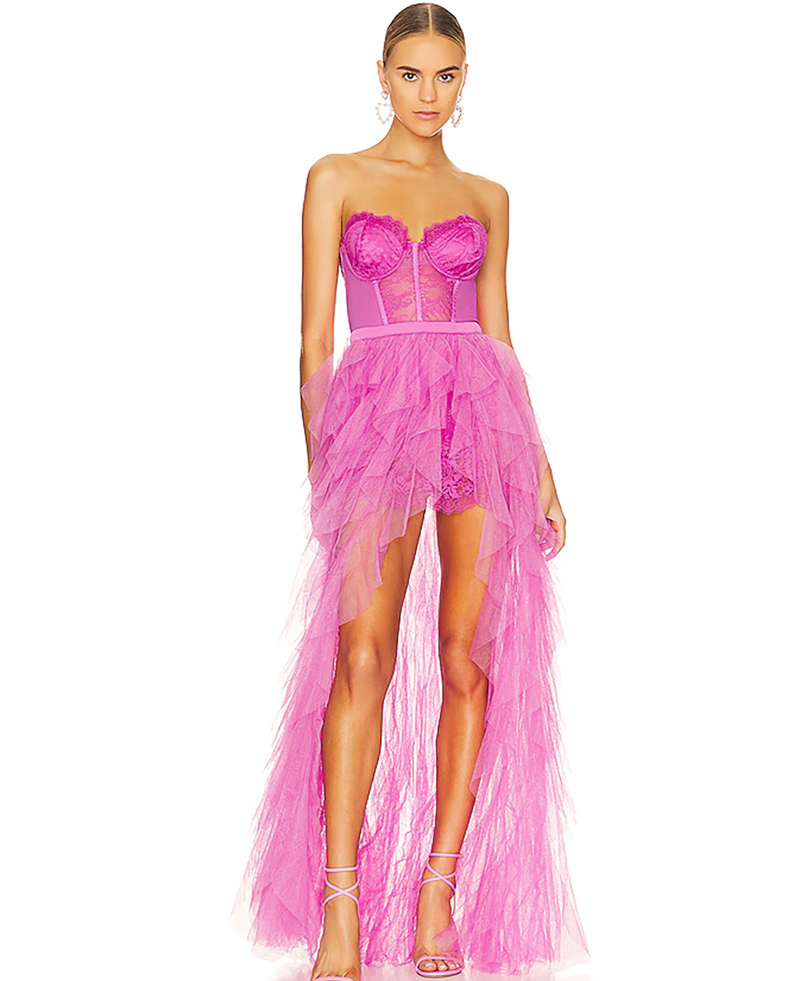 taylor swift eras tour concert outfit idea pink tulle dress speak now