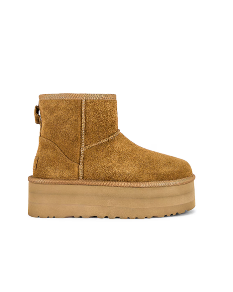 Ugg classic mini platform boots womens chestnut