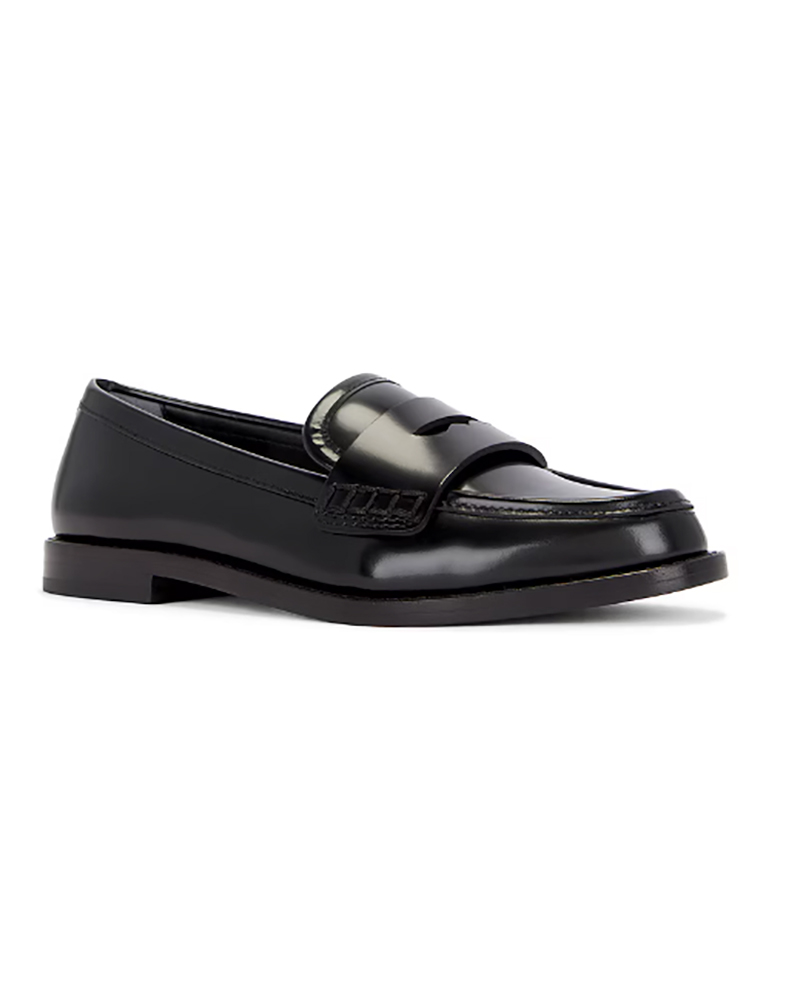 womens penny loafers black patent leather