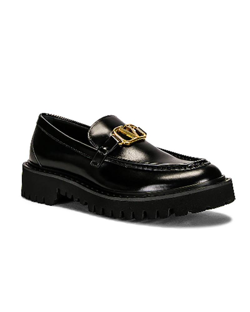 best loafers women 2025 designer black leather Valentino