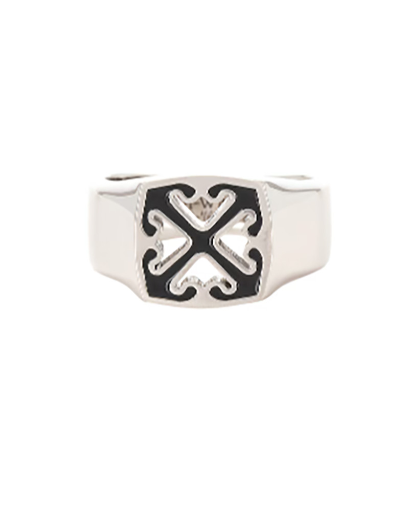 mens jewelry trends silver signet ring off white