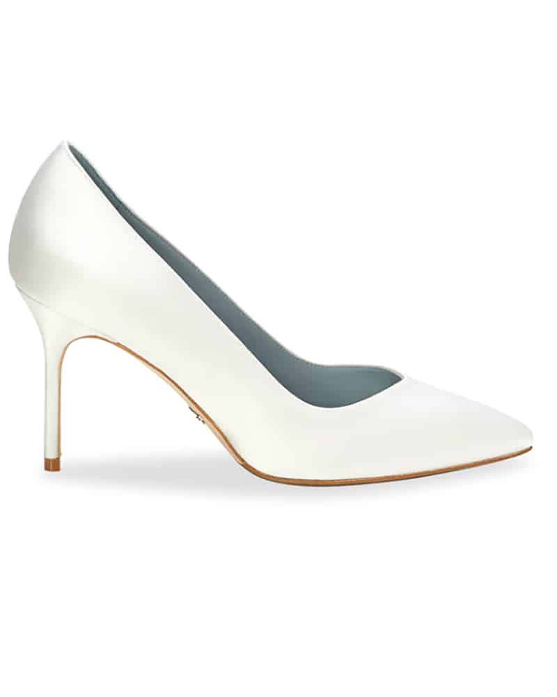 comfortable wedding shoes bride white satin stiletto heel pumps