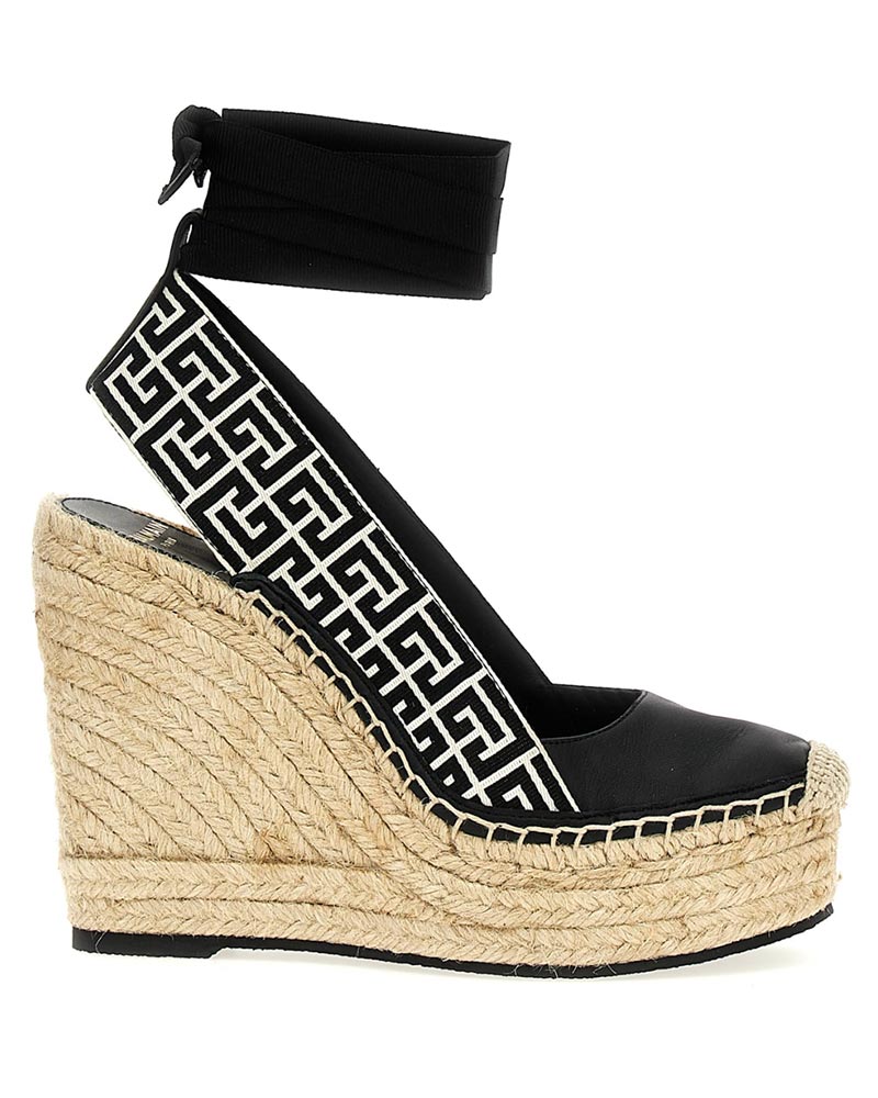 best black wedges designer balmain shoe sale