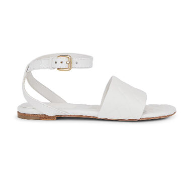 white flat sandals womens