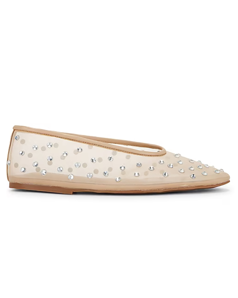 graduation shoes not heels ballet flats nude crystal