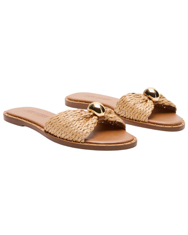 steve madden slide sandals raffia