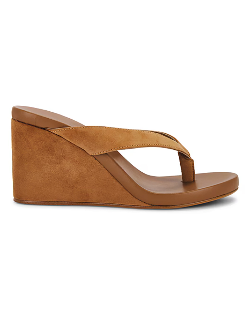 wedge heels suede brown