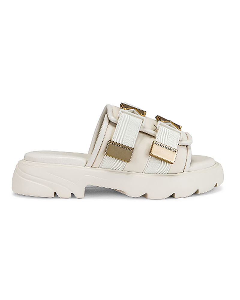 white sandals flat womens shoes gold buckles sale