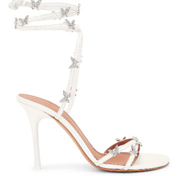 best white strappy heel sandals