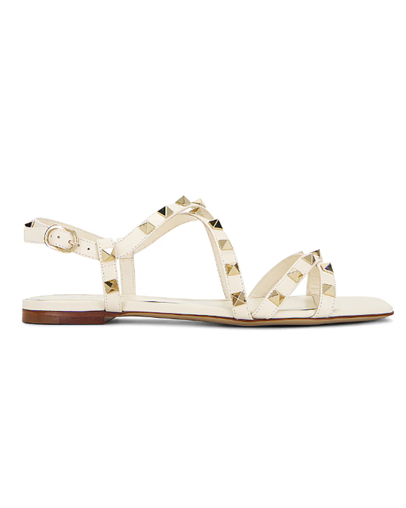 womens white sandals valentino flat shoes