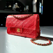 chanel classic flap bag red