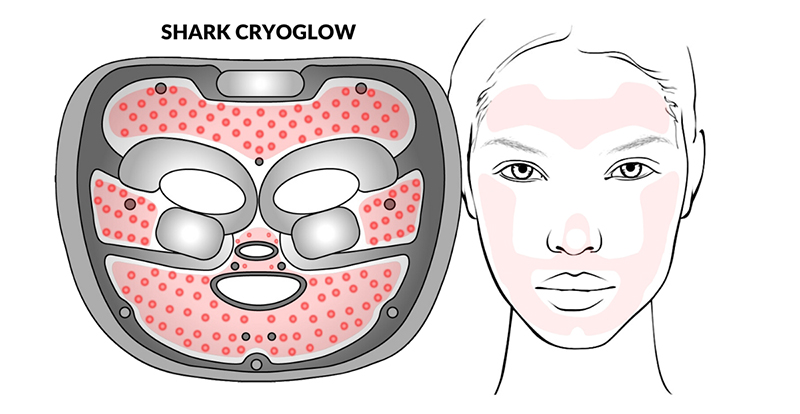 Shark Cryoglow led light placement