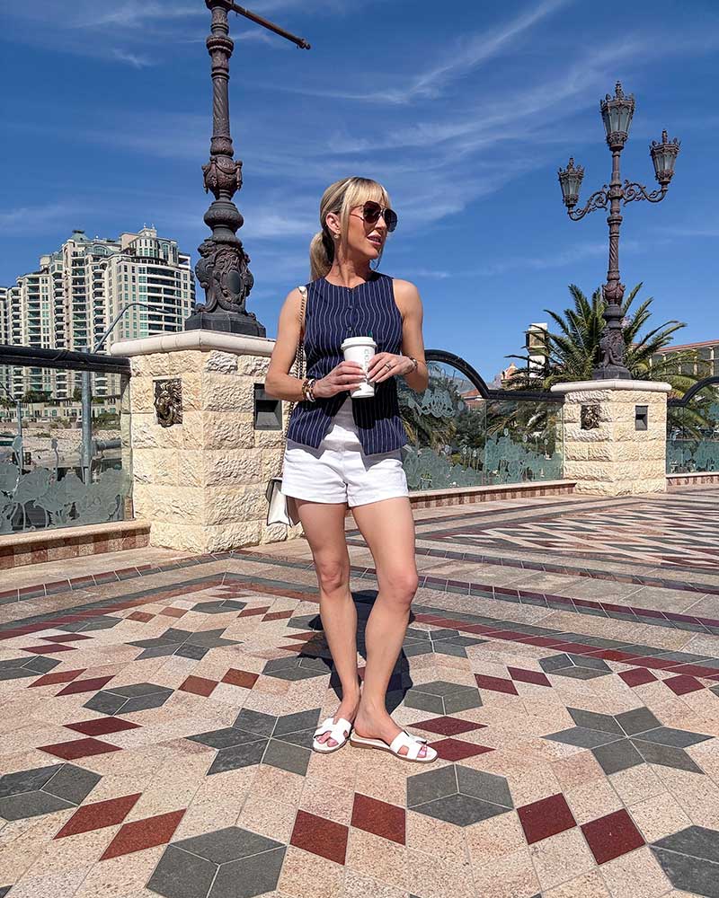 all the ways pinstripe vest top womens fashion