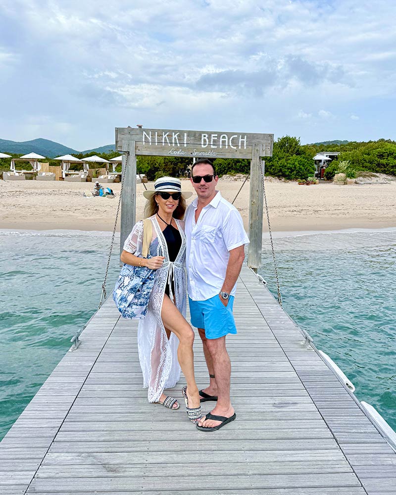 arriving Nikki Beach Costa Smeralda