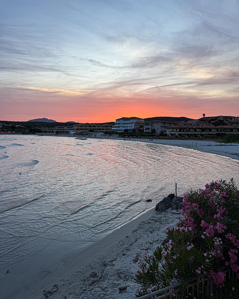 Golfo Aranci sunset dinner beach Blu restaurant