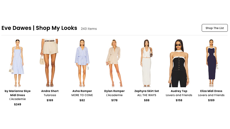 revolve shop eve dawes ambassador