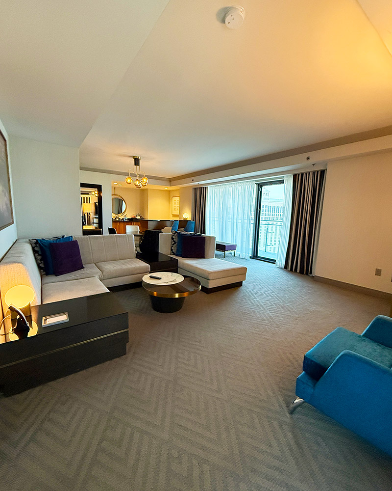 Wraparound Terrace Suite Cosmopolitan Las Vegas living area