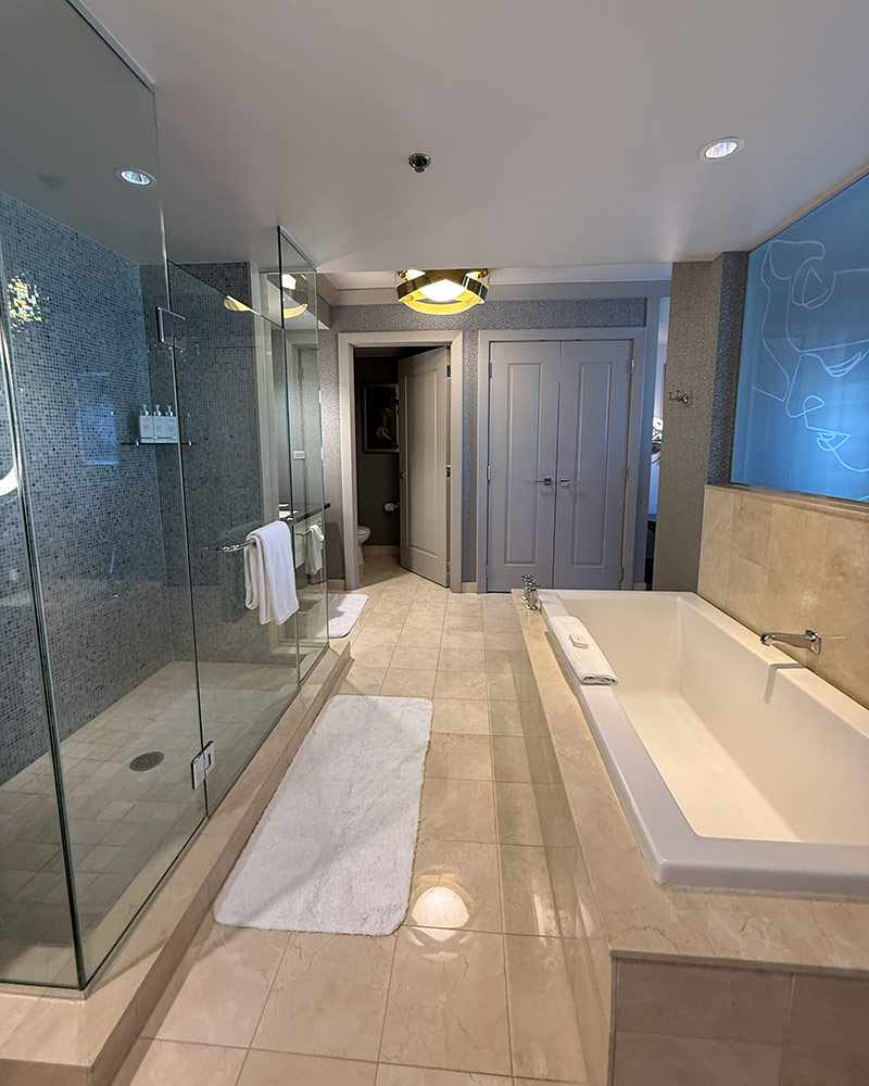 Wraparound Terrace Suite bathroom Cosmopolitan Las Vegas hotel review