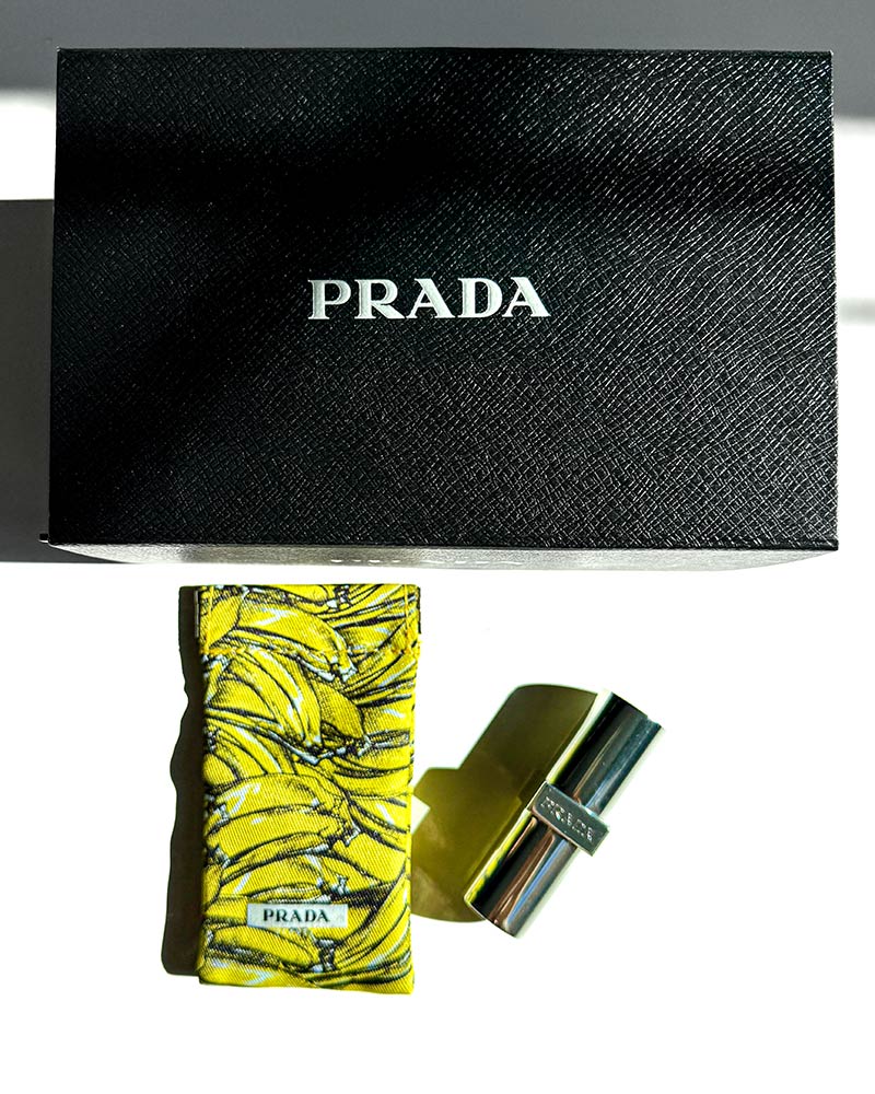 Prada lip balm yellow