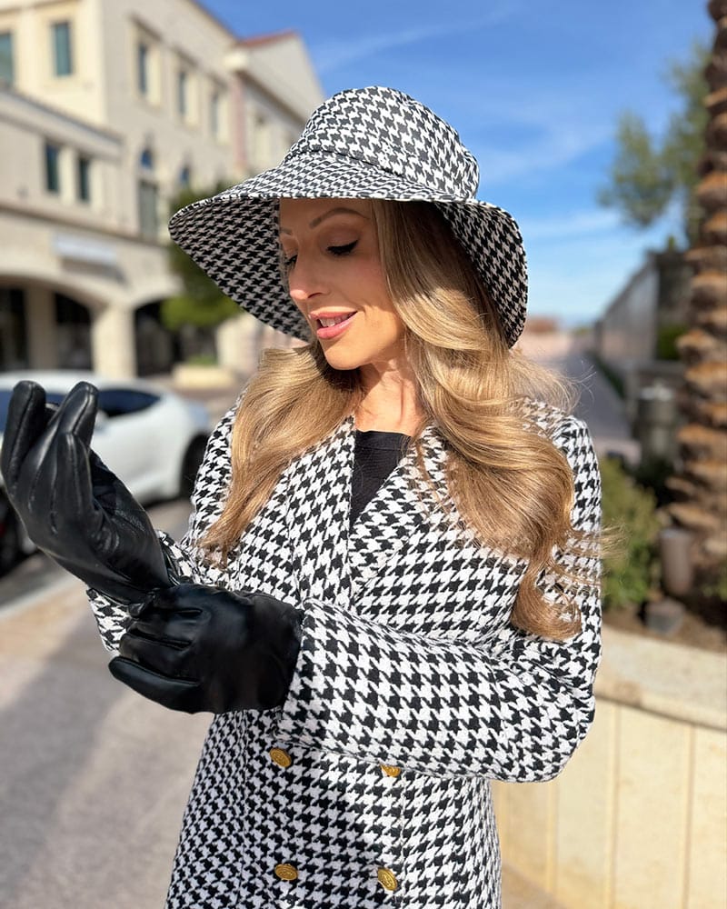 eric javits womens rain hat houndstooth