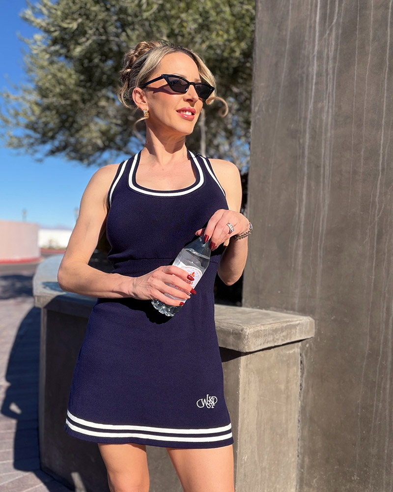 wiskii active tennis dress navy