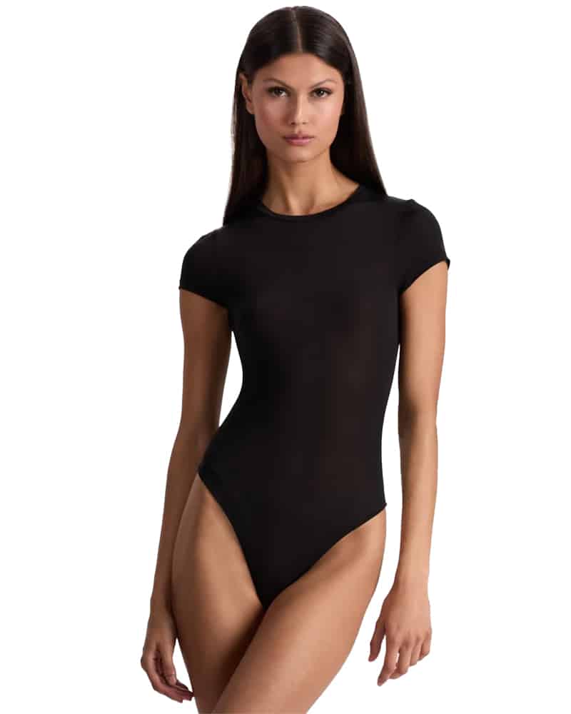 alice olivia sale black bodysuit