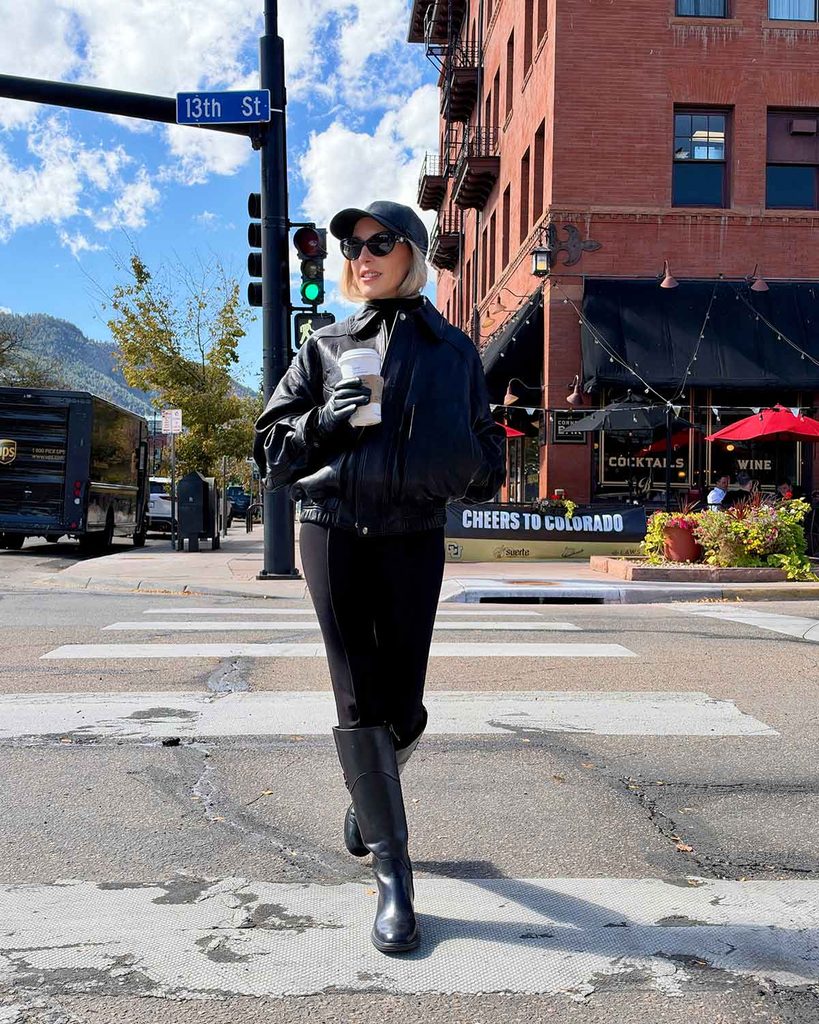 Eric Javits Fenway black leather baseball cap