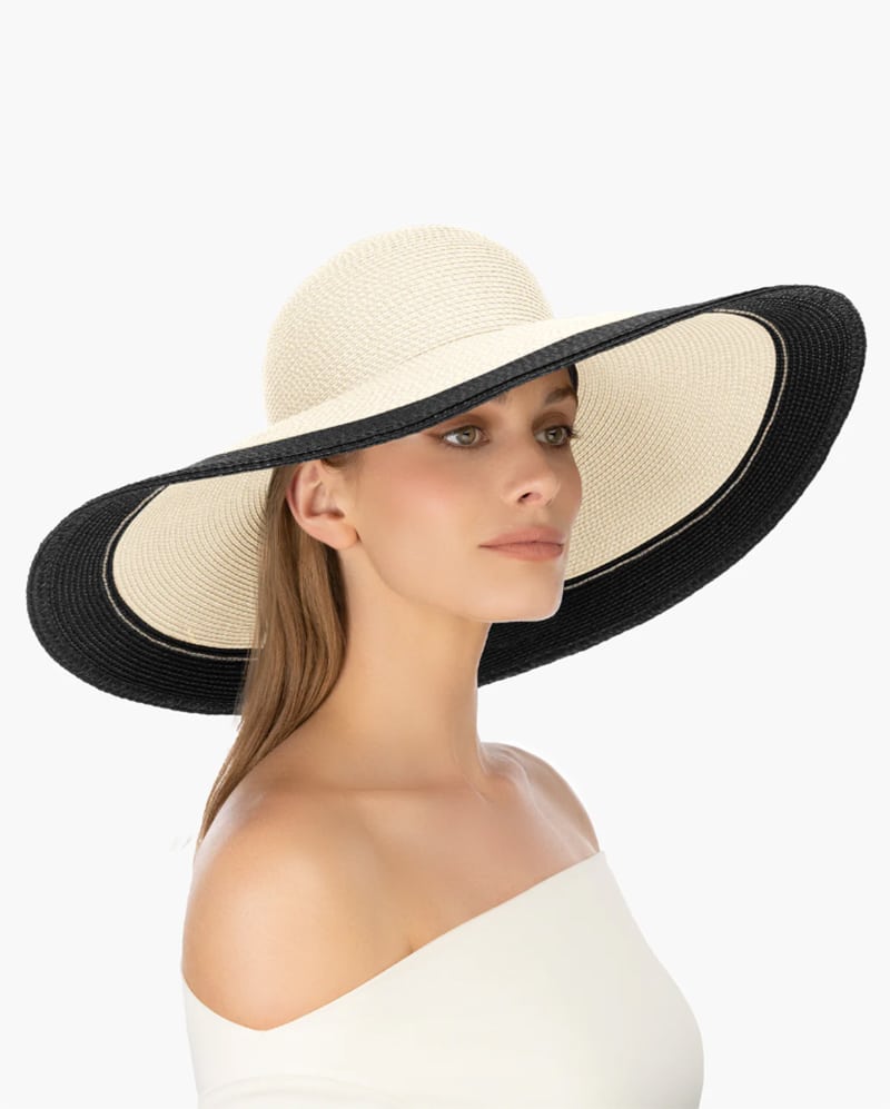 eric javits wide brim straw hat packable upf 50