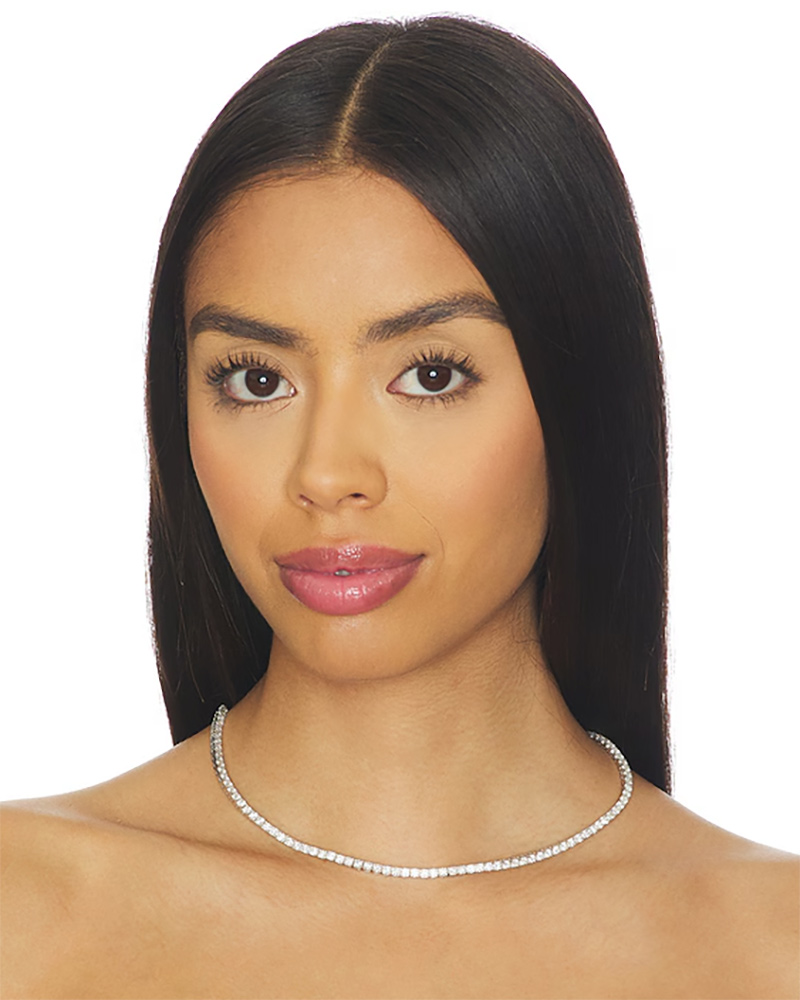 lab grown diamond tennis necklace 13.5"