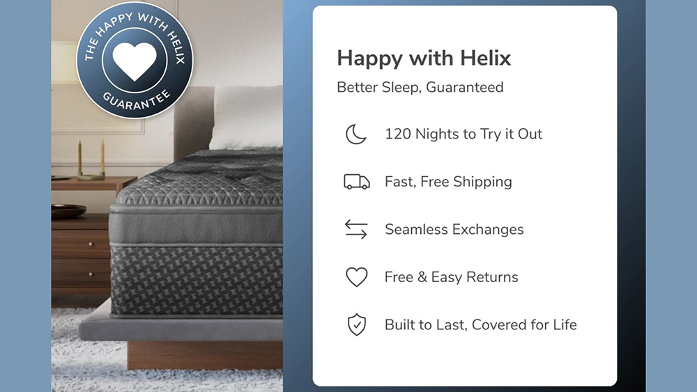 helix sleep 120 night sleep trial returns