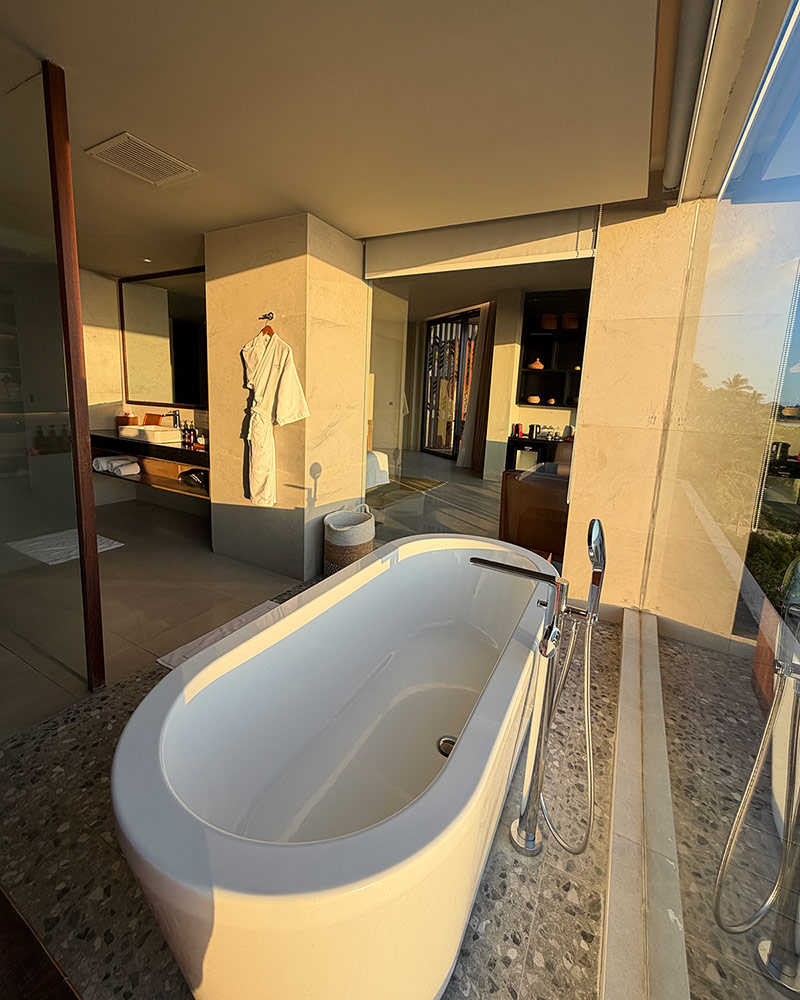 katamaran hotel resort lombok review bath ocean view