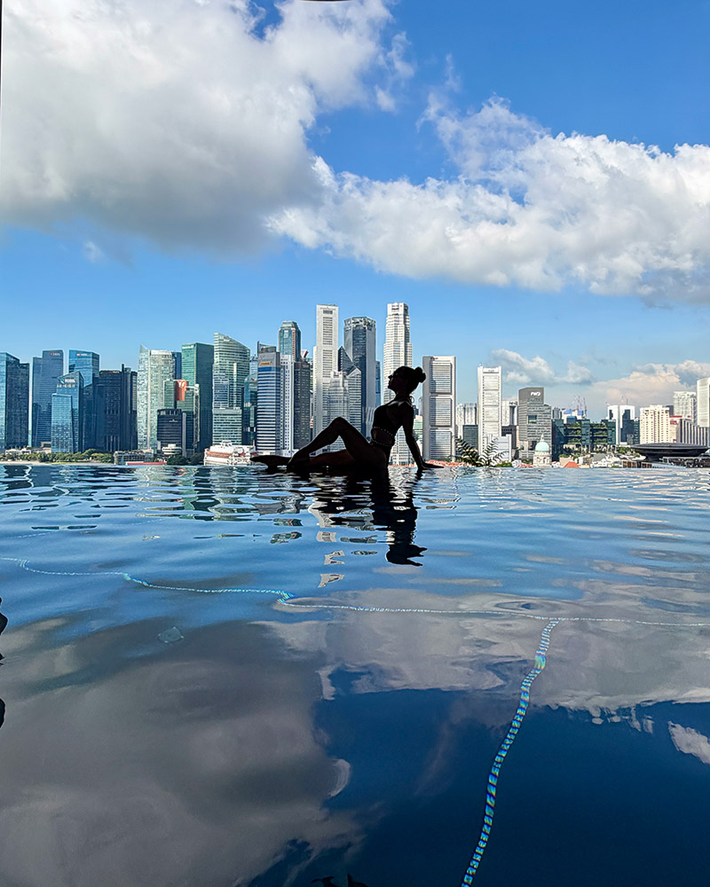 Singapore hotel rooftop pool JW marriott city views