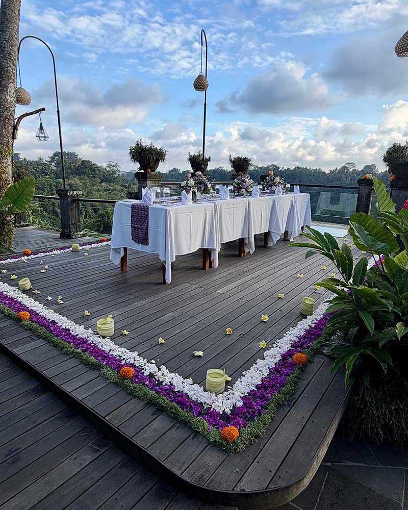 ubud resort wedding jungle views pramana