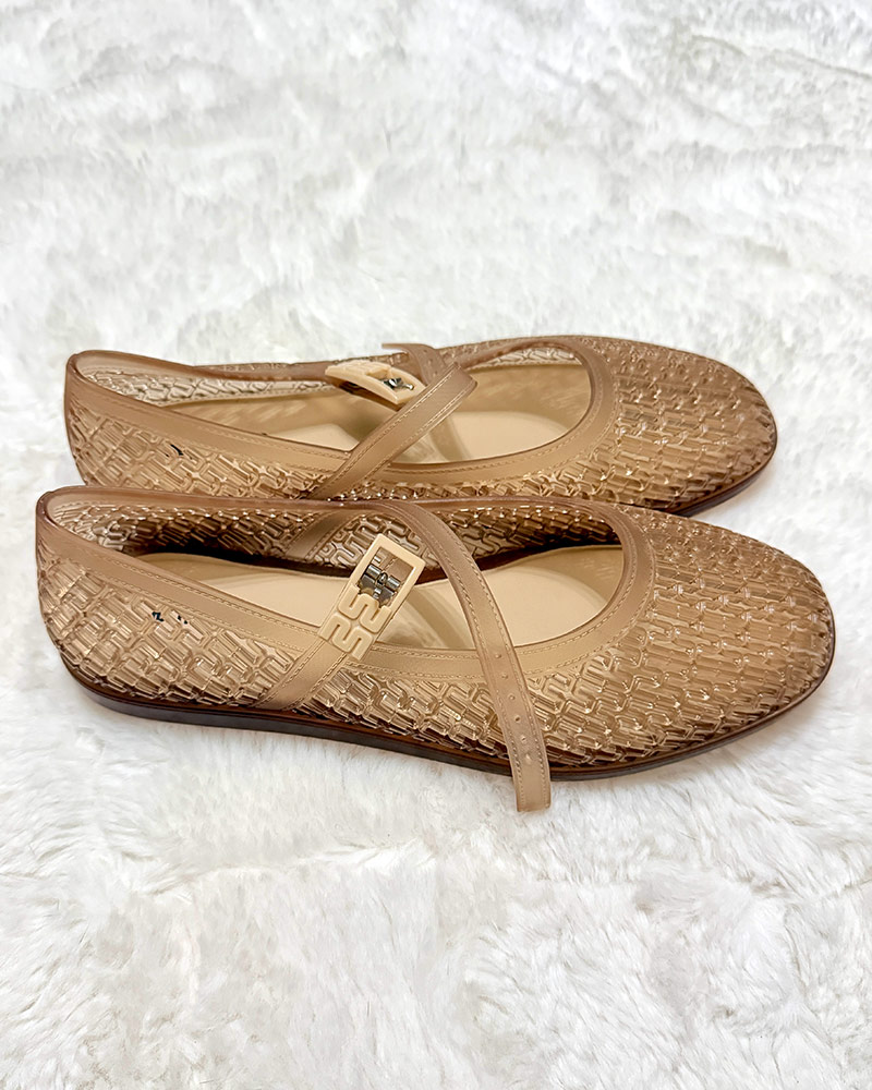 melissa jelly shoes nude ballet pumps