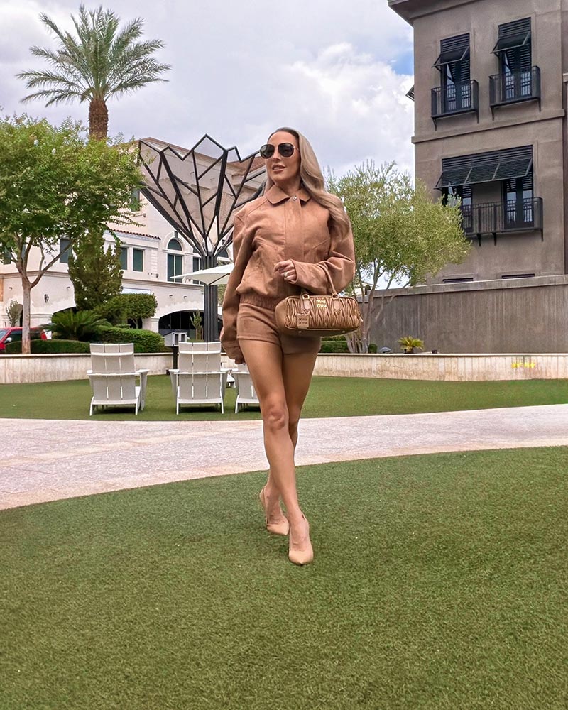 best brown suede jacket more to come Revolve worn by Eve Dawes