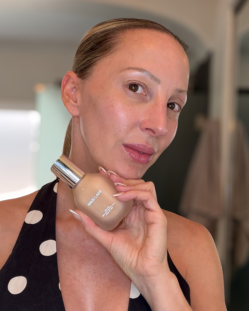 Haus Labs Triclone Skin Tech Foundation bare skin before application on mature skin