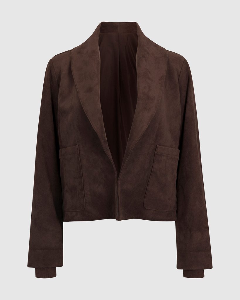 women's brown suede jacket by Splendid