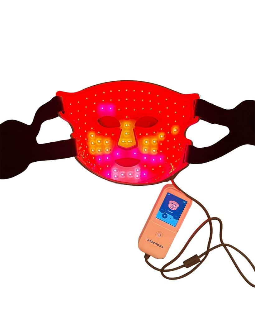 Currentbody skin led light therapy mask different color lights on